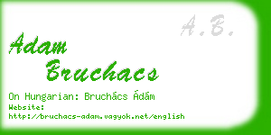adam bruchacs business card